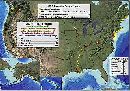 Map of hydro energy projects.